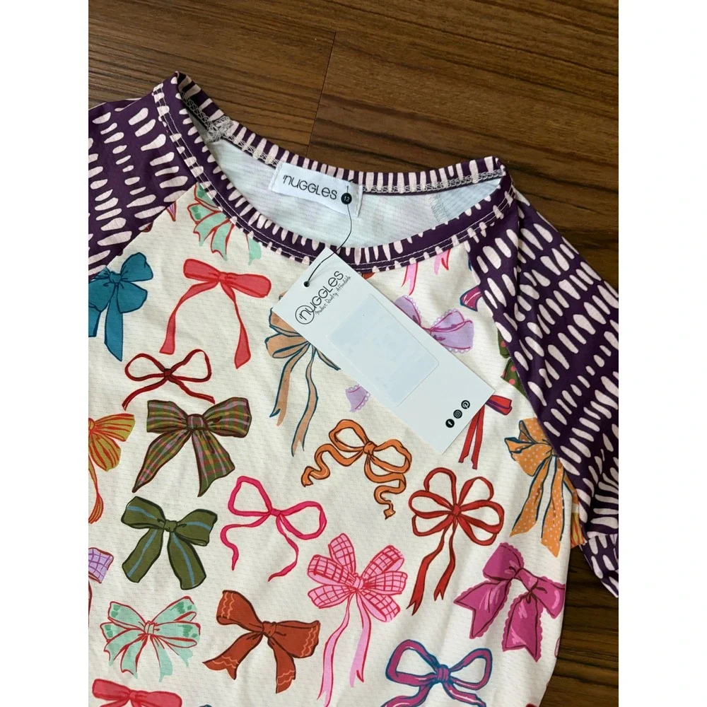 Nuggles Girls swim dress NWT bows sz 12 - Picture 5 of 5